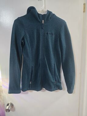 Free Country Womens Fleece Jacket Small Sherpa Lined Hooded Zip Up Cozy